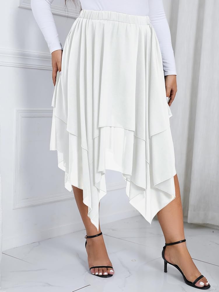 Amazon.com: Verdusa Women's Plus Size Elastic High Waist